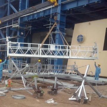 Galvanized steel suspended access scaffolding platform for cleaning
